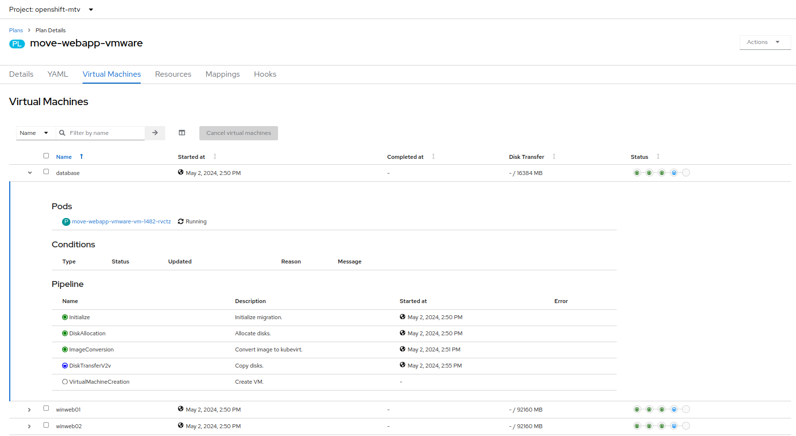 24 VM Migration Stages